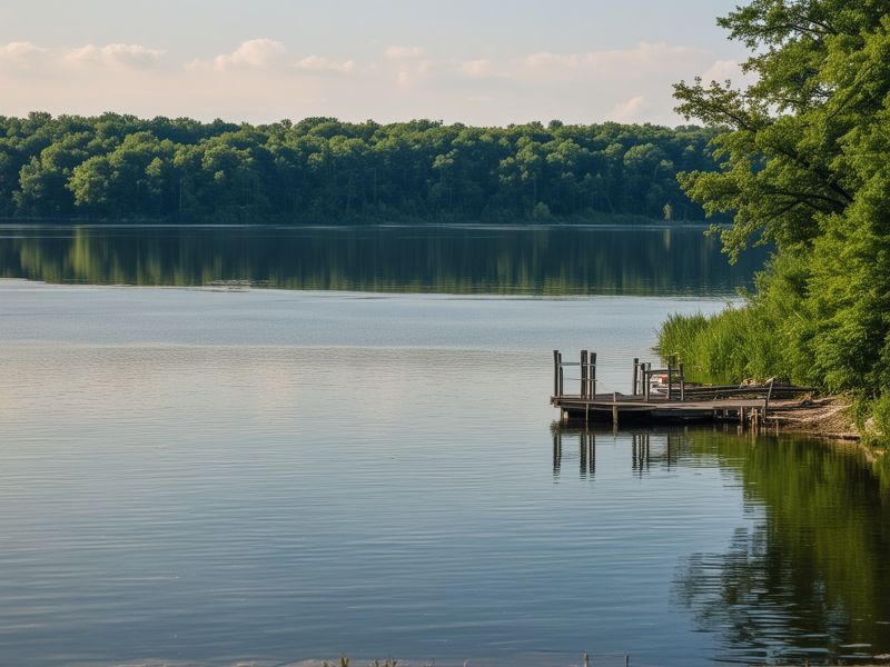 Beautiful Iowa lake landscape representing our service area for studio service area section